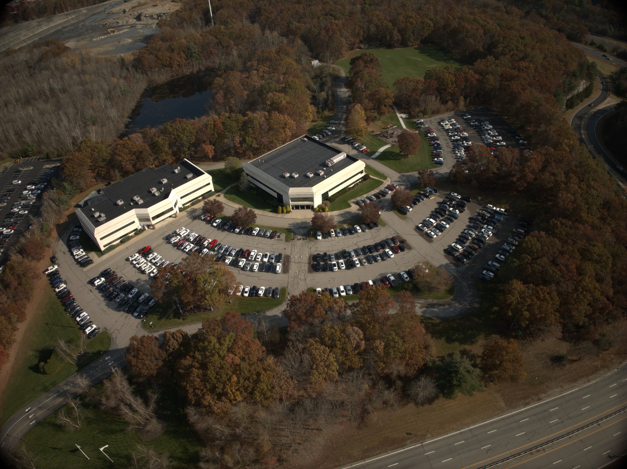 Aerial view of the campus