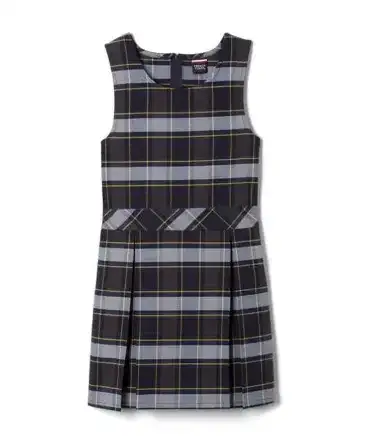 Jumper (Round Neck) — Blue & Gold Plaid