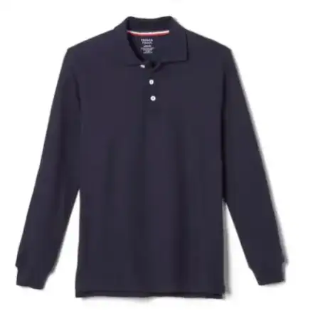 Long Sleeve Polo — Navy