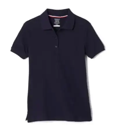 Polo Shirt (SS, Picot Collar) — Navy