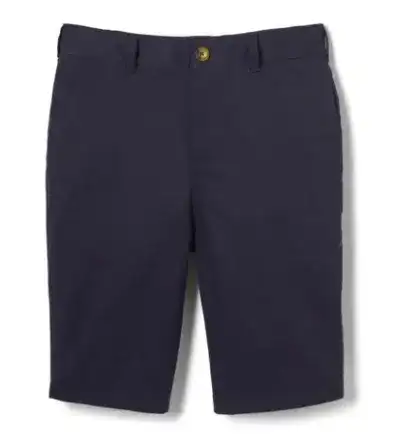 Flat Front Stretch Short — Navy